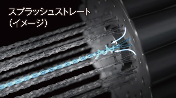 スプラッシュストレートの水流