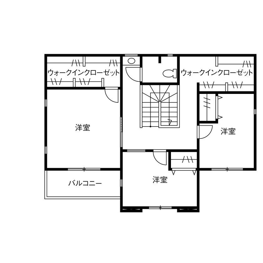 実例1の間取り図(4LDK・2階)