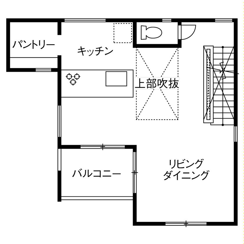 実例7の間取り図(3LDK・2階)