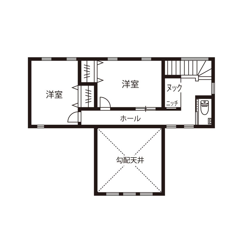 実例1の間取り図(2階)