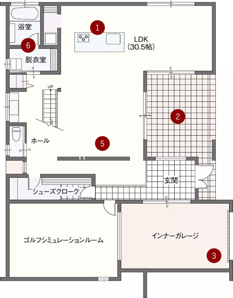 1Fの間取り図