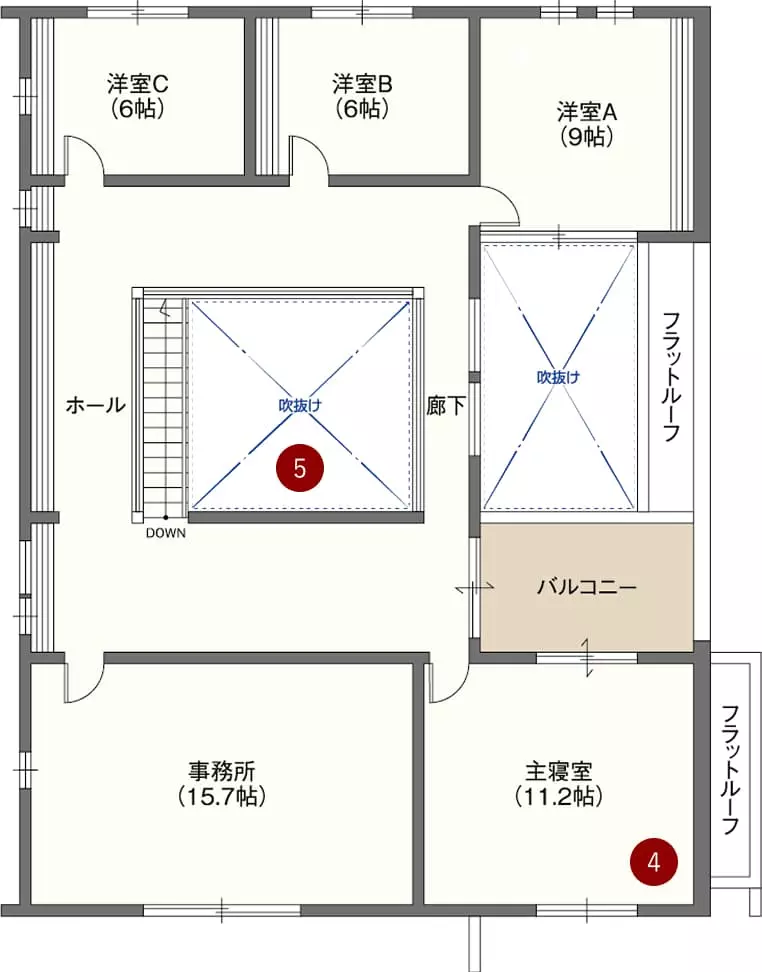 2Fの間取り図