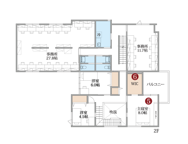2Fの間取り図