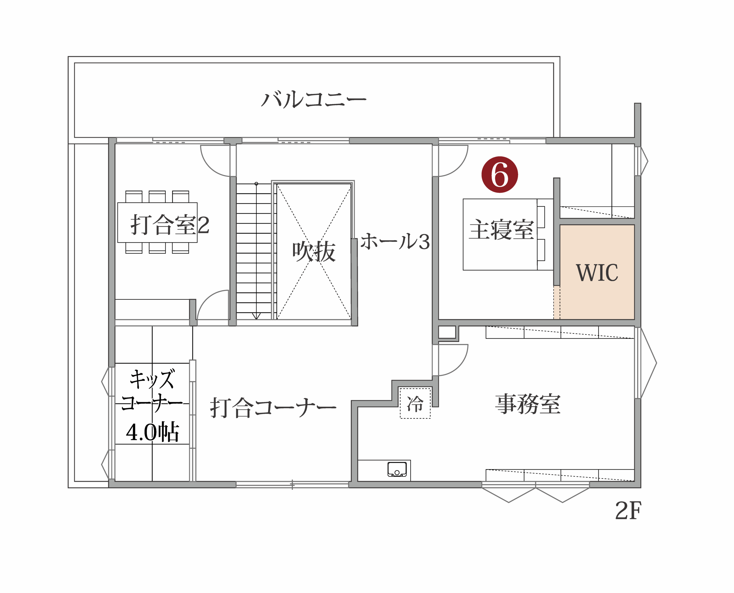 2Fの間取り図