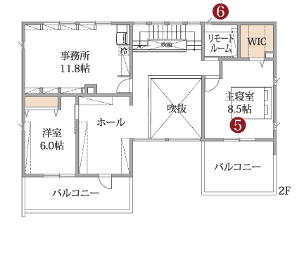 2Fの間取り図